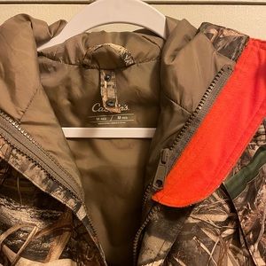Cabela’s youth hooded camo jacket.